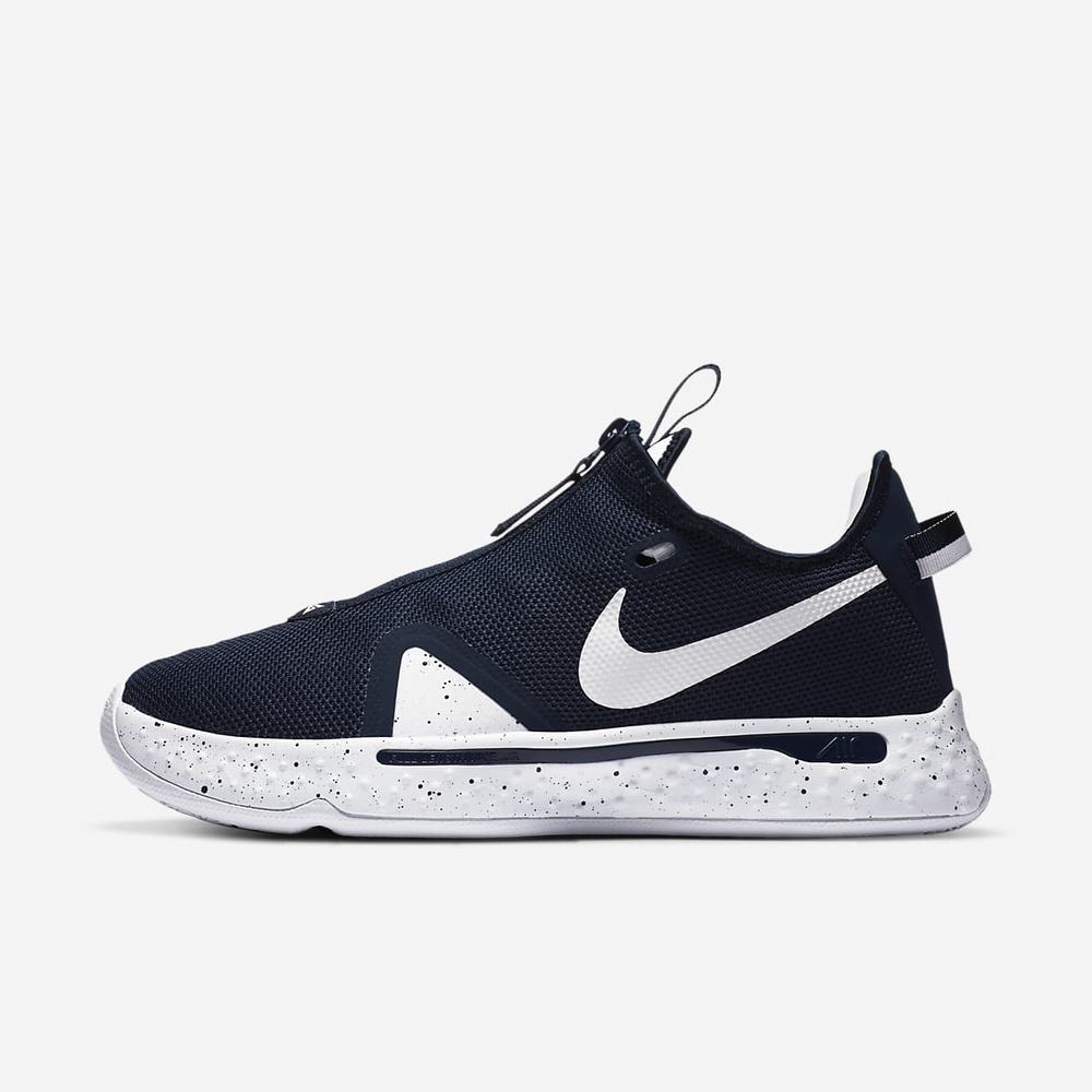 Chaussure De Basket Nike PG 4 (Team) Bleu Marine 5473-821 College Navy/White/White Femme | URD-33748799